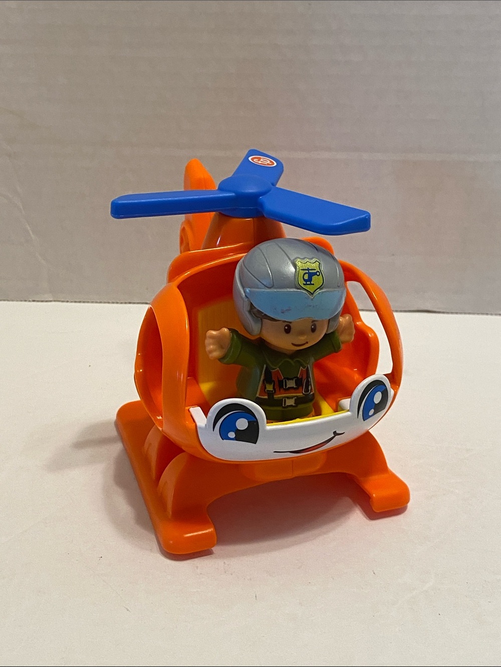 Fisher-Price Little People Helicopter toy set, featuring vehicle pilot figure